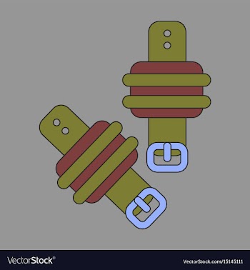 Icon in flat design athletic weights on legs vector image
