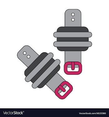 Icon in flat design athletic weights on legs vector image