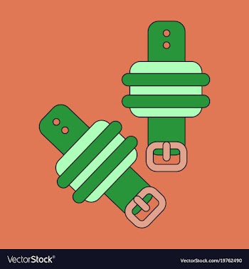 Icon in flat design athletic weights on legs vector image