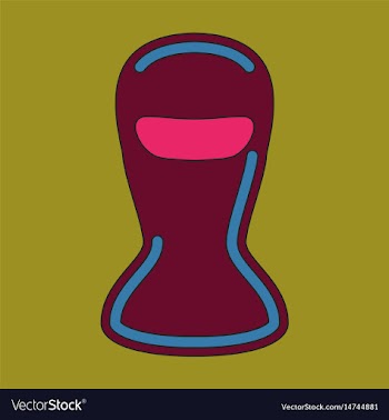 Icon in flat design balaclava vector image