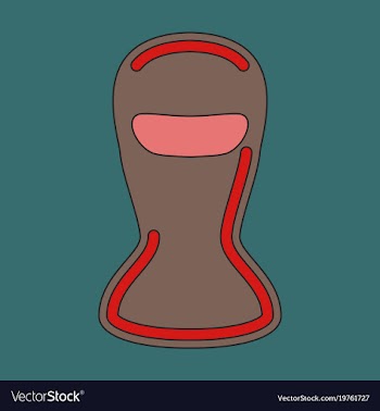 Icon in flat design balaclava vector image