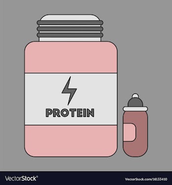 Icon in flat design bank of protein vector image