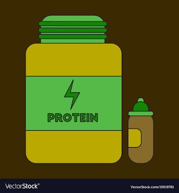 Icon in flat design bank of protein vector image