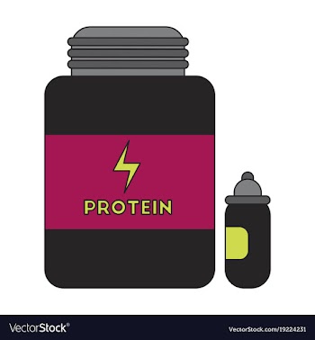 Icon in flat design bank of protein vector image