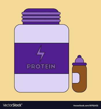 Icon in flat design bank of protein vector image