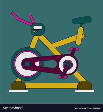 Icon in flat design bicycle exercise vector image