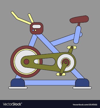 Icon in flat design bicycle exercise vector image