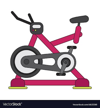 Icon in flat design bicycle exercise vector image