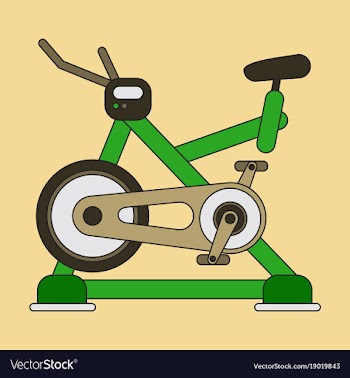 Icon in flat design bicycle exercise vector image
