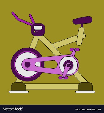 Icon in flat design bicycle exercise vector image