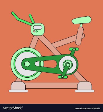 Icon in flat design bicycle exercise vector image