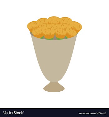 Icon in flat design bouquet of roses vector image