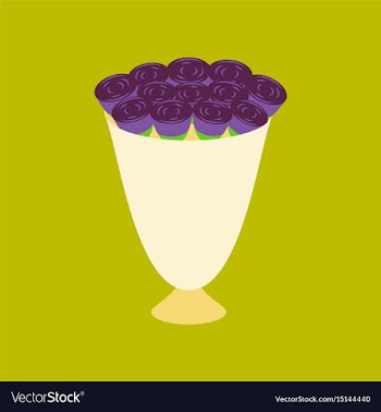 Icon in flat design bouquet of roses vector image