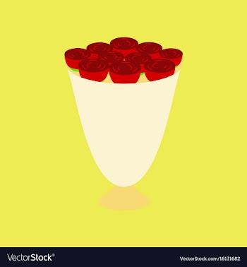 Icon in flat design bouquet of roses vector image