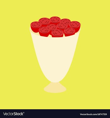 Icon in flat design bouquet of roses vector image