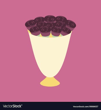 Icon in flat design bouquet of roses vector image