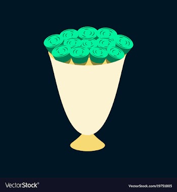 Icon in flat design bouquet of roses vector image