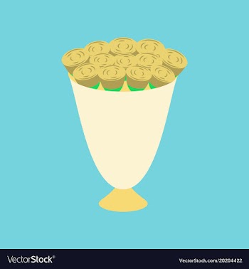 Icon in flat design bouquet of roses vector image