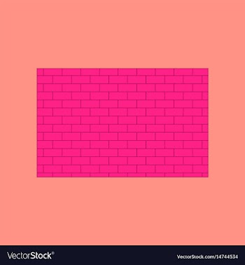 Icon in flat design brick wall vector image