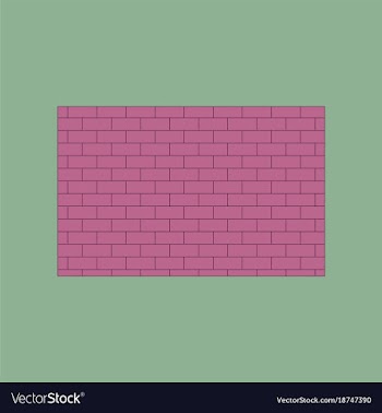 Icon in flat design brick wall vector image