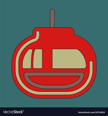 Icon in flat design cabin ski lift vector image