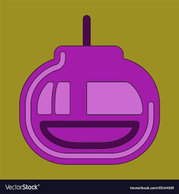 Icon in flat design cabin ski lift vector image