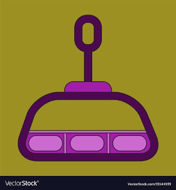 Icon in flat design cabin ski lift vector image