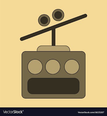 Icon in flat design cabin ski lift vector image