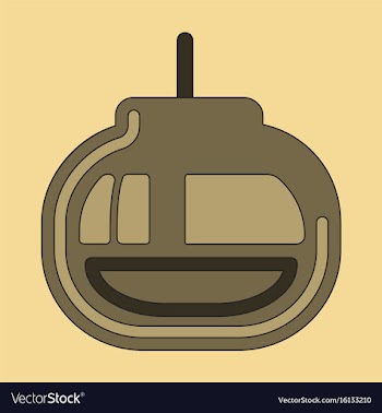 Icon in flat design cabin ski lift vector image