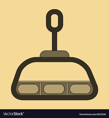 Icon in flat design cabin ski lift vector image
