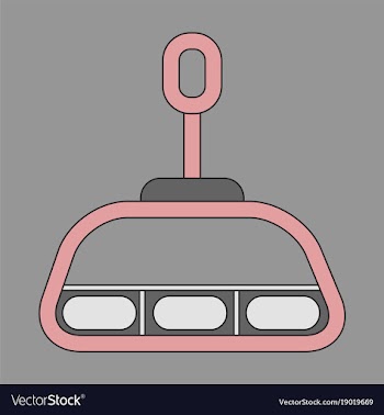 Icon in flat design cabin ski lift vector image