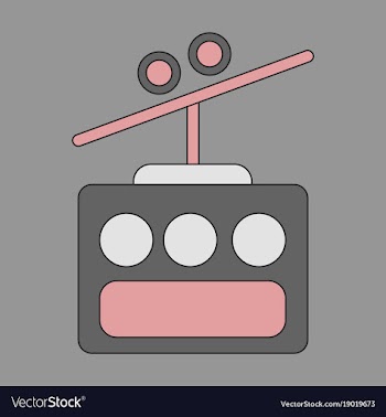 Icon in flat design cabin ski lift vector image