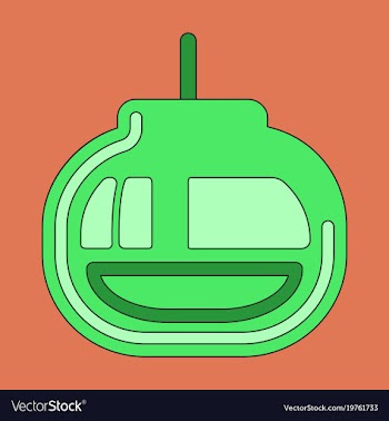 Icon in flat design cabin ski lift vector image