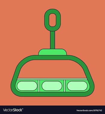 Icon in flat design cabin ski lift vector image