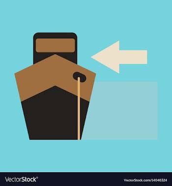 Icon in flat design cargo ship vector image