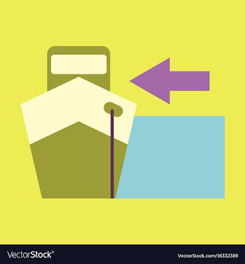 Icon in flat design cargo ship vector image