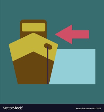 Icon in flat design cargo ship vector image