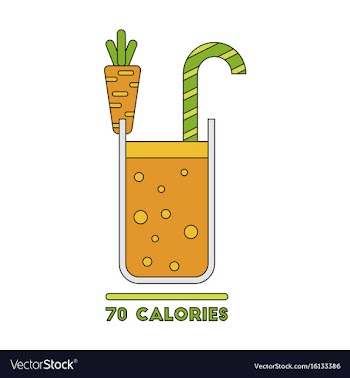 Icon in flat design carrot smoothies vector image
