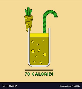 Icon in flat design carrot smoothies vector image