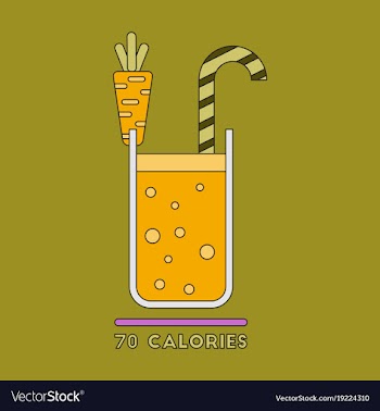 Icon in flat design carrot smoothies vector image