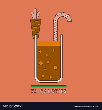 Icon in flat design carrot smoothies vector image