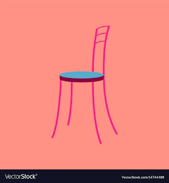 Icon in flat design chair vector image