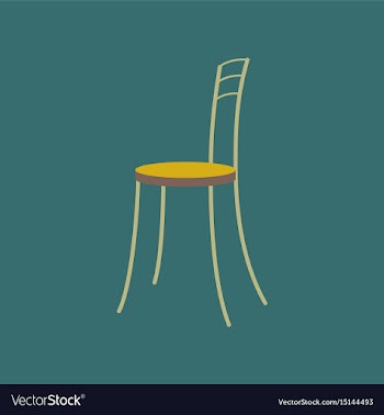 Icon in flat design chair vector image