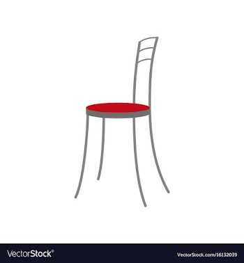 Icon in flat design chair vector image