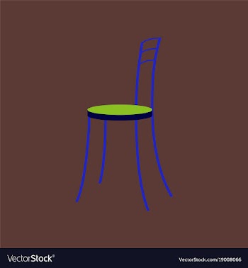 Icon in flat design chair vector image