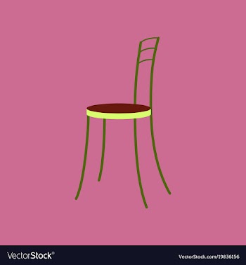Icon in flat design chair vector image