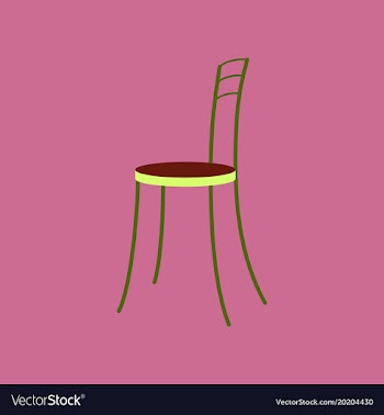 Icon in flat design chair vector image