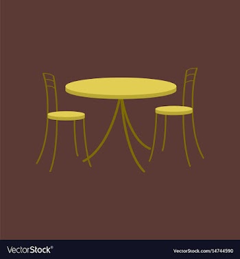 Icon in flat design chairs and table vector image
