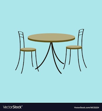 Icon in flat design chairs and table vector image