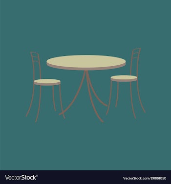 Icon in flat design chairs and table vector image